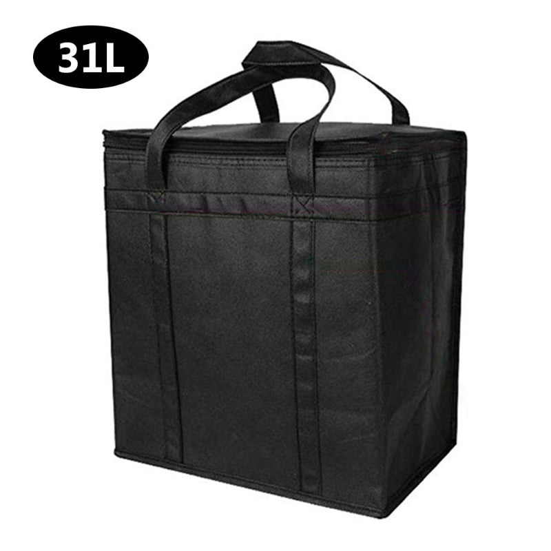 Portable Insulated Reusable Grocery Bag Thermal Cooler Food Picnic Bag Tote Bag Non-woven Kitchen Storage & Organization