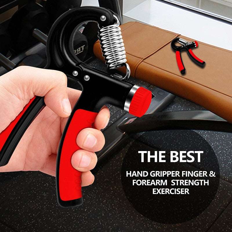 Hand Grip Strengthener Strength Set of 2 Increasing Hand Wrist Forearm Trainer Exerciser Adjustable Resistance 11~132Lbs