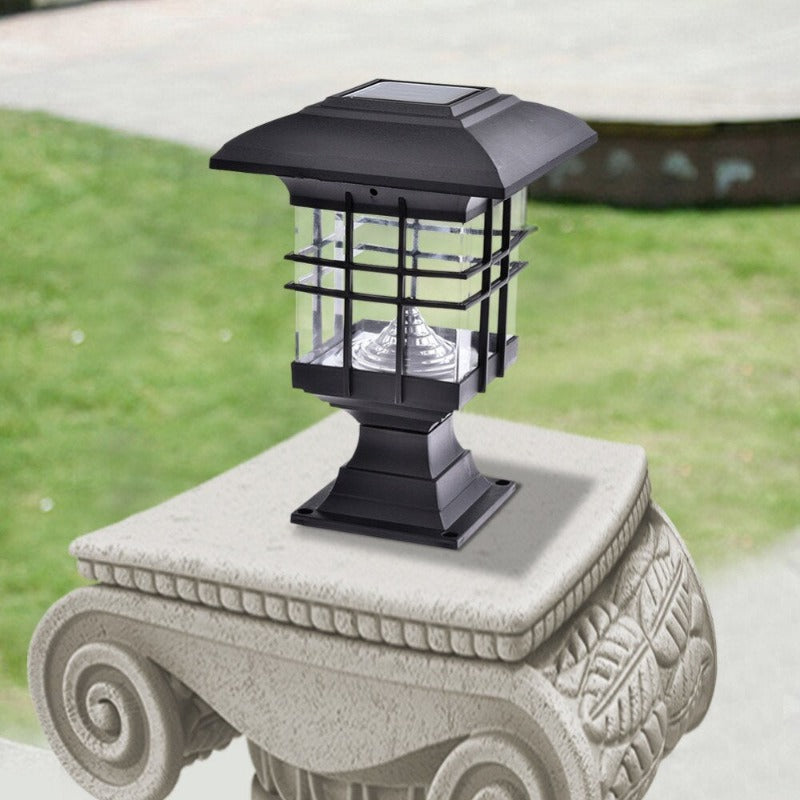 Solar Post Column Lamp Waterproof Landscape Garden Solar Light LED Outdoor Post Deck Cap Column Fence Lamp