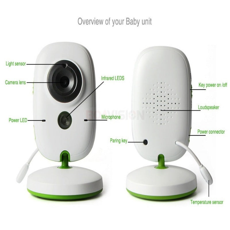 Baby Monitor VB602 IR Night Vision Temperature Monitor Lullabies Intercom VOX Mode Video Baby Camera Walkie Talkie Babysitter