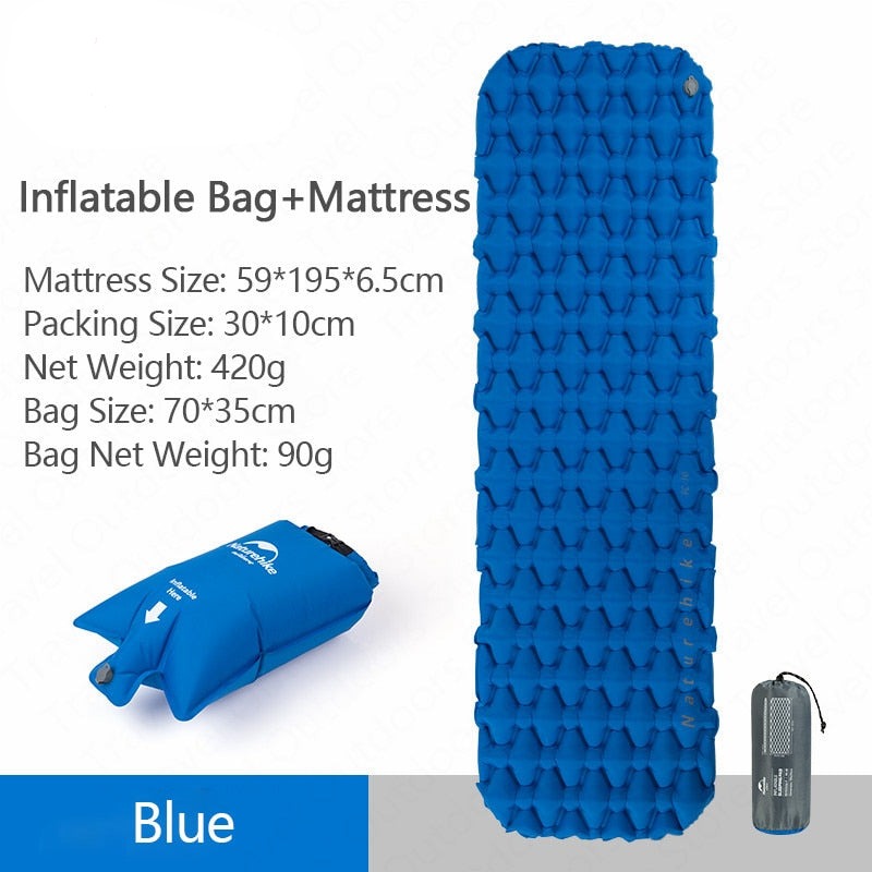 Backpacking Sleeping Pad Inflatable Camping Mat Mattress Durable Insulated Sleeping Mat With Carrying Bag