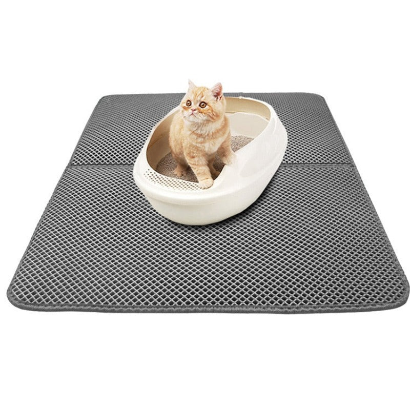 Pet Cat Litter Mat Double Layer Cat Mat Litter Trapper Pet Mat folding Waterproof Non-slip Pets Litter Mat Drop shipping