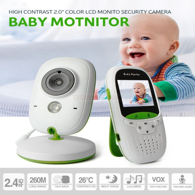 Baby Monitor VB602 IR Night Vision Temperature Monitor Lullabies Intercom VOX Mode Video Baby Camera Walkie Talkie Babysitter