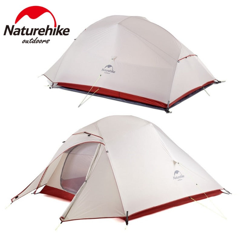 Naturehike New Upgrade CloudUp Series 1 2 3 Persons Ultralight 20D Silicone Double Layer Camping Tent With Mat NH17T001-T