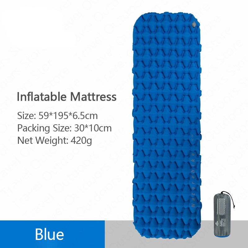 Backpacking Sleeping Pad Inflatable Camping Mat Mattress Durable Insulated Sleeping Mat With Carrying Bag