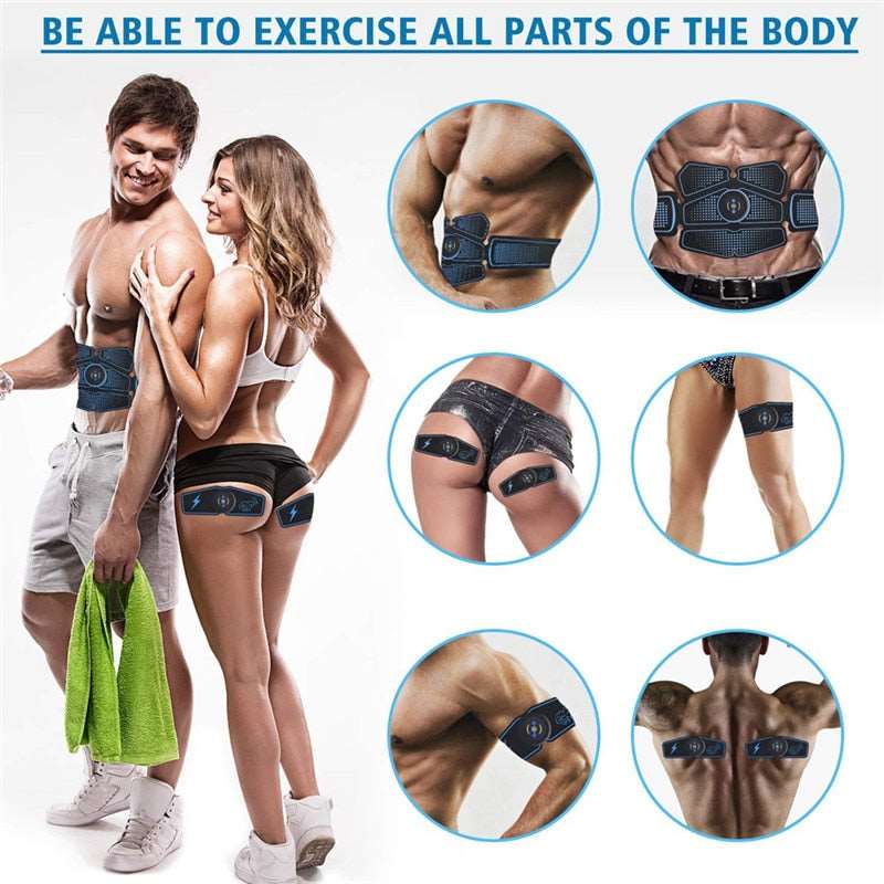 EMS Abdominal Muscle Trainer Stimulator ABS Electrostimulation Fitness Massager Abdomen Weight Loss Slimming Home Gym Equipment