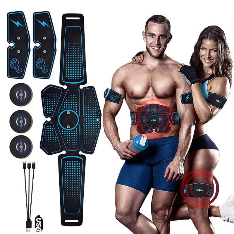 EMS Abdominal Muscle Trainer Stimulator ABS Electrostimulation Fitness Massager Abdomen Weight Loss Slimming Home Gym Equipment