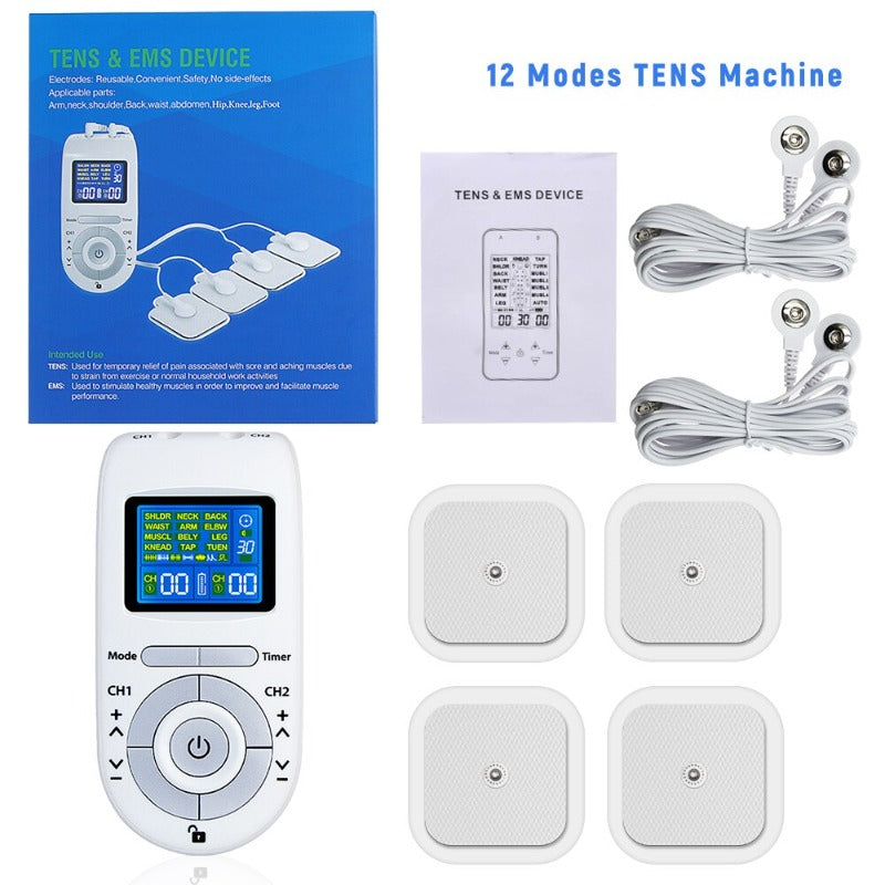 15 Modes Unit Electroestimulador Compex Professional Tens EMS Machine Stimulasi Otot Elektrik Bantalan Pijat Tubuh Fisioterapi