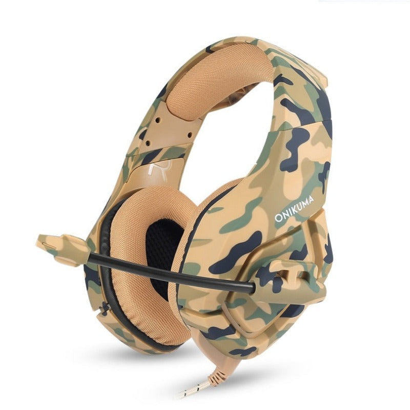 Xnyocn K1B PS4 Camouflage Headset Bass Gaming Headphones Game Earphones Casque with Mic for PC Mobile Phone Xbox One Tablet