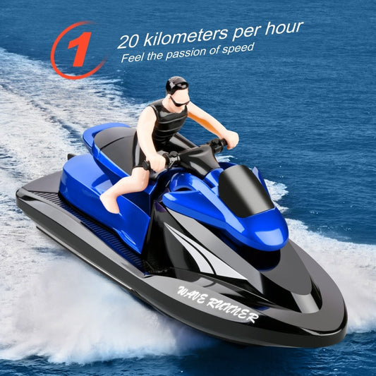 High Speed Racing Boat RC Motorboat for Pools Lakes 2.4Ghz Waterproof Toy 100M Control Dual Motor Drive Surfing