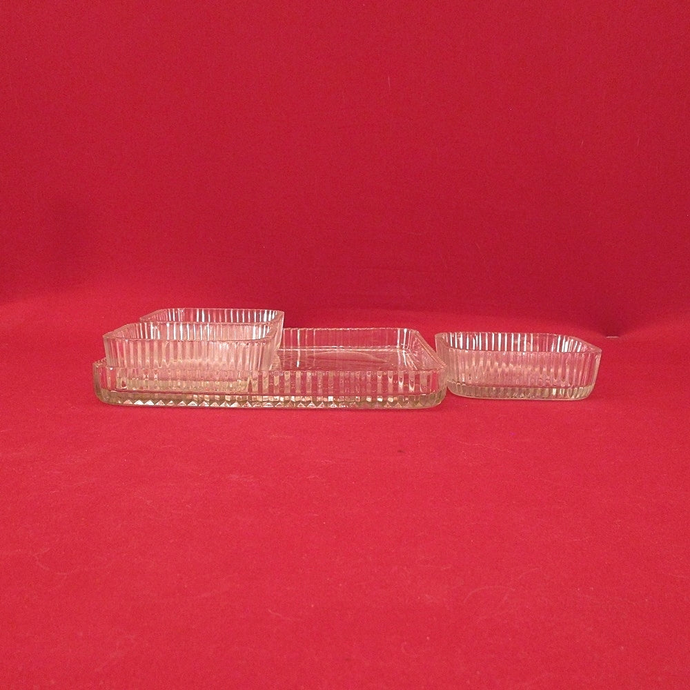 Clear Depression Glass Fruits Tray