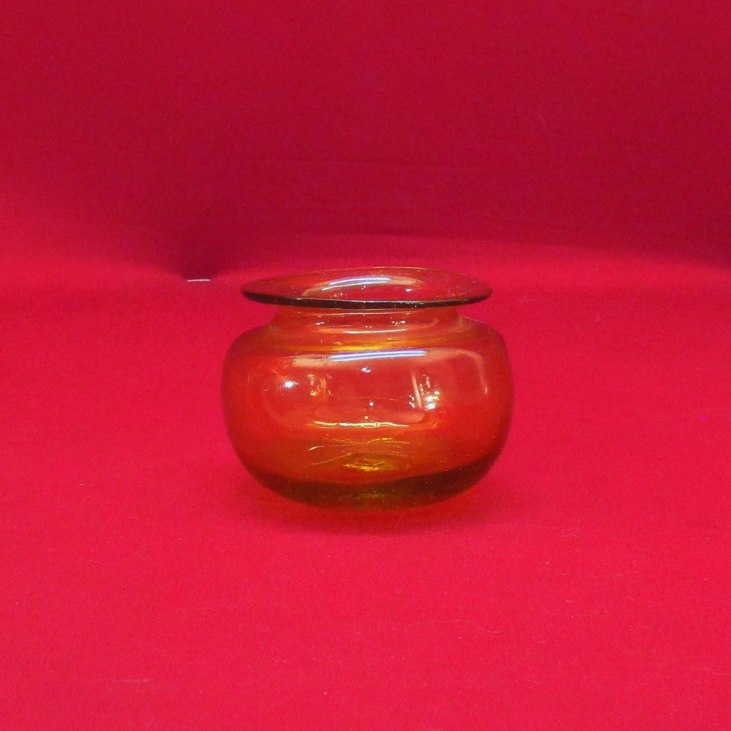 Free-Blown Amber Glass Container - Great Deals Webstore