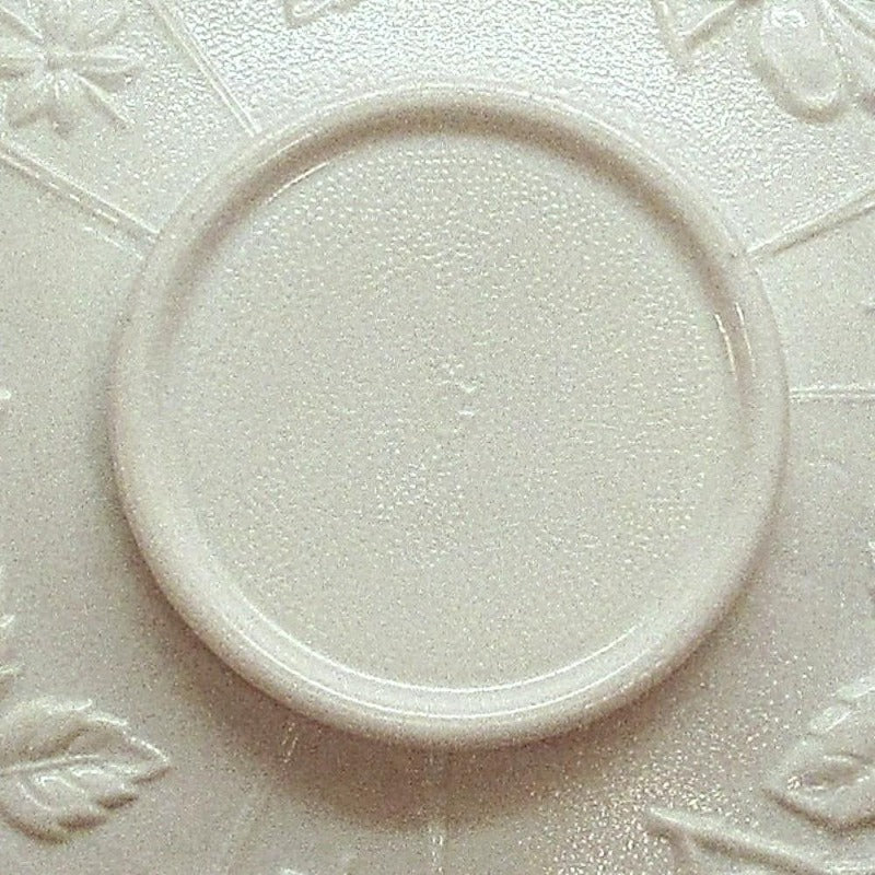 Vintage Imperial Canapé Rose Milk Glass Plater