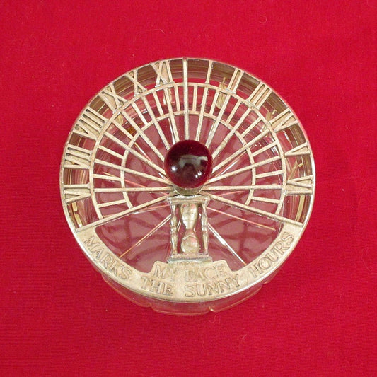 Very Rare Art Deco Glass Sundial