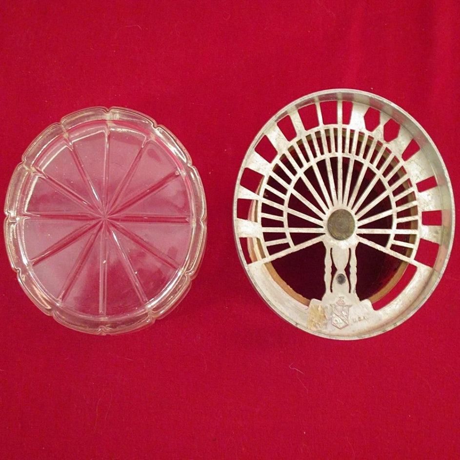 Very Rare Art Deco Glass Sundial