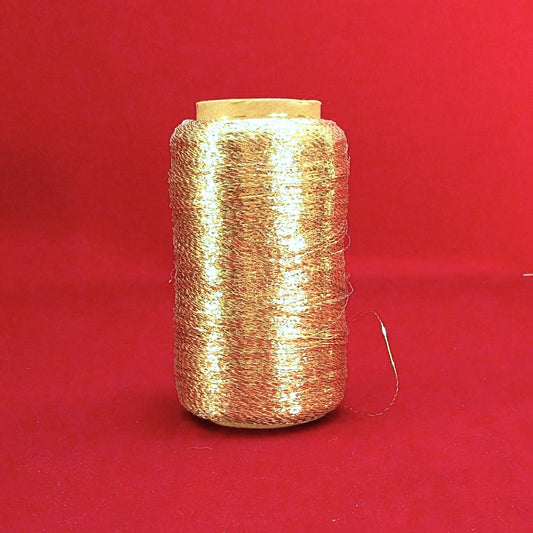 Used Spool of Gold Yarn on Spindle - Great Deals Webstore