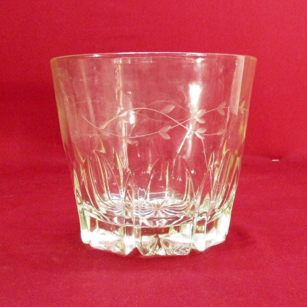 Cut Crystal Glass Ice Bucket W/Design - Great Deals Webstore