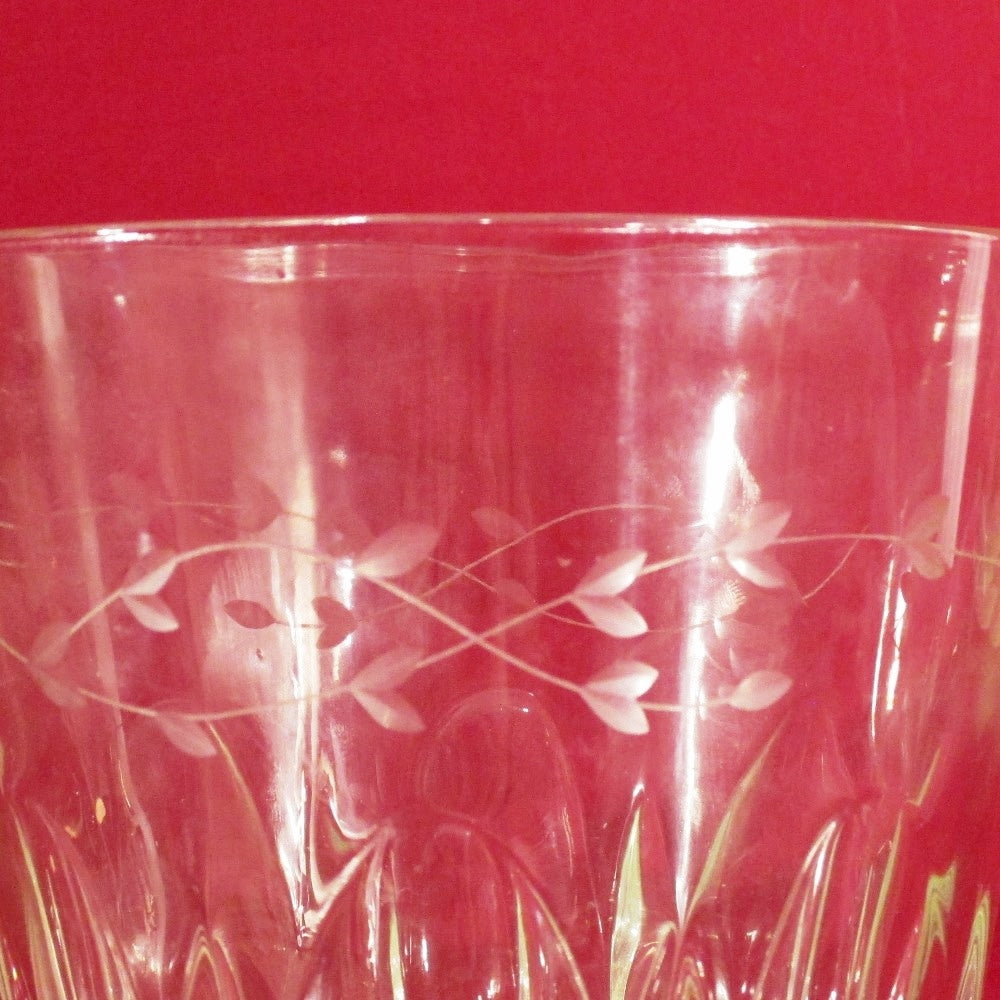 Cut Crystal Glass Ice Bucket W/Design - Great Deals Webstore