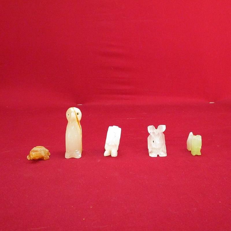 Alabaster Rock Animal Collection Hand Carved