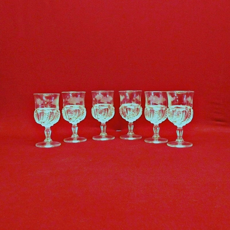 Six-Crystal Thistle Stemware Glasses