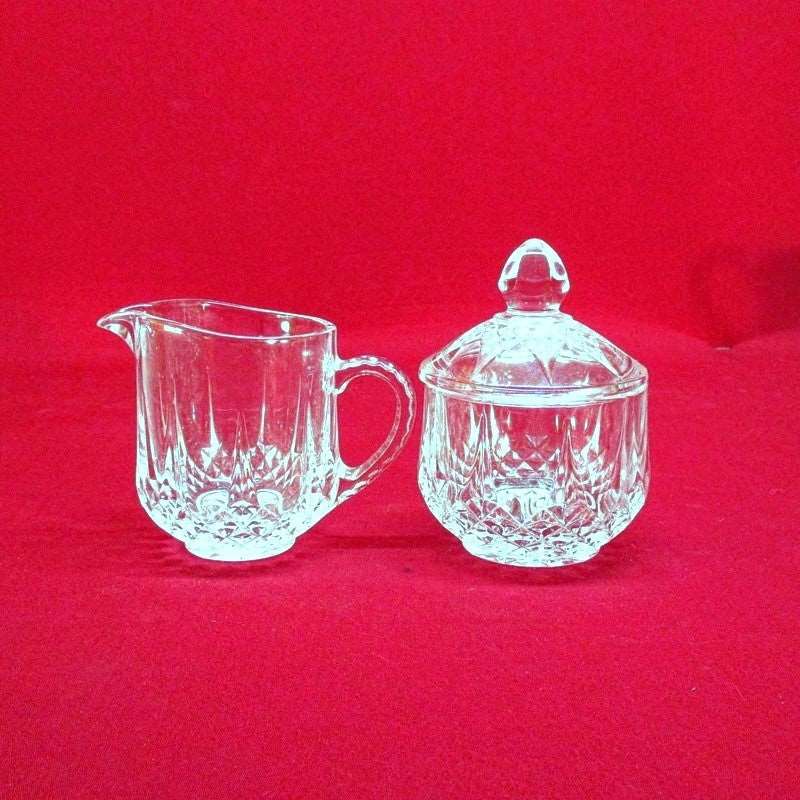 Collectible 24% Lead Crystal Sugar Bowl & Creamer