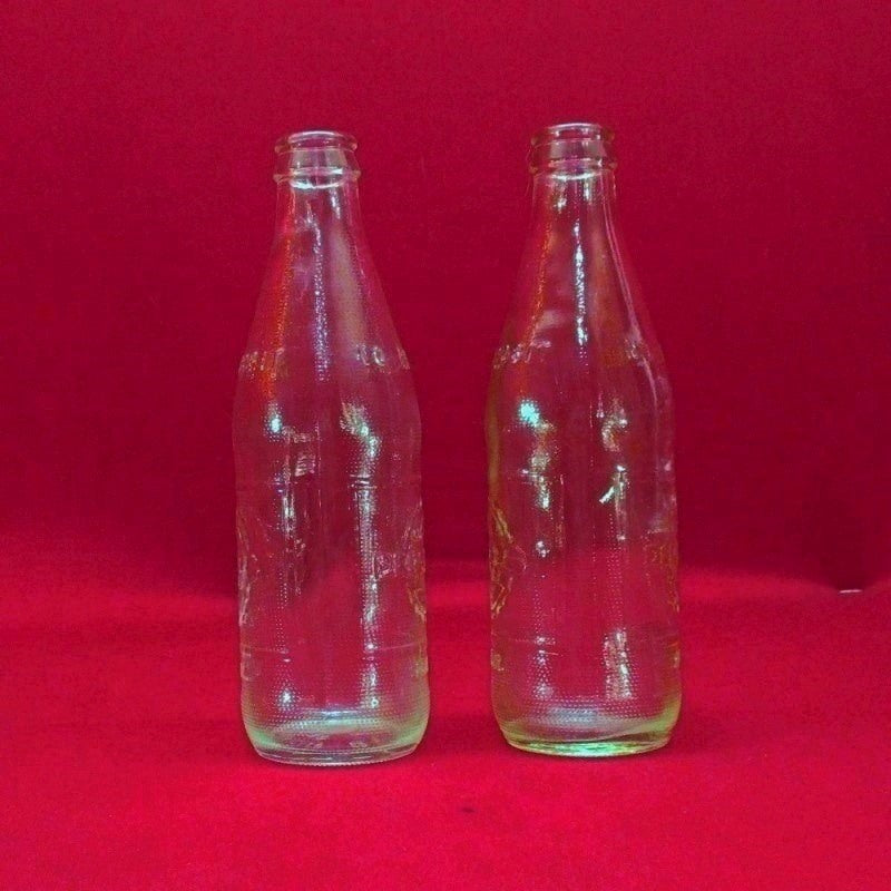 Vintage Antique1966 Pepsi-Cola Clear Glass Bottles