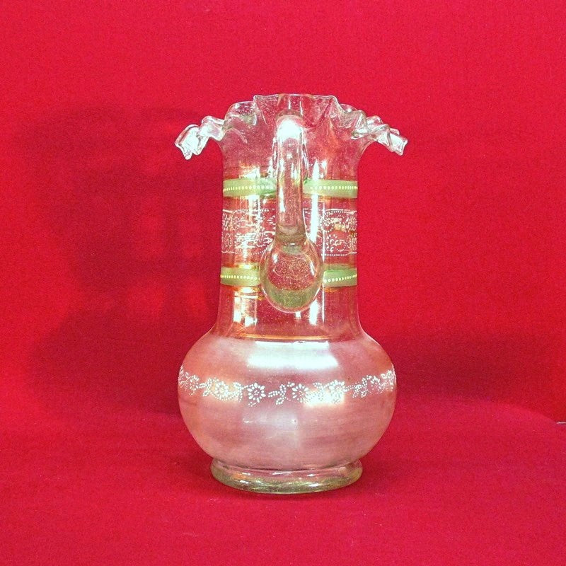 Vintage Antique Victorian Era Blown Glass Pitcher