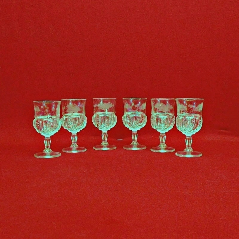 Six-Crystal Thistle Stemware Glasses