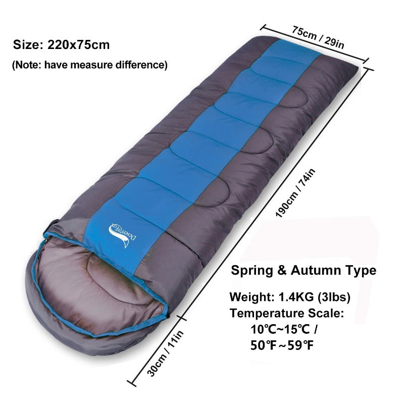 Desert&Fox Warm Sleeping Bags for Camping 4 Seasons Adult Kids Sleeping Bag Hiking Backpacking Travel with Compression Sack