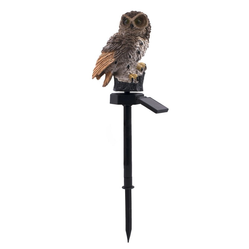 Solar Owl Garden Light Outdoor Waterproof LED Lawn Lamp for Pathway Walkway Yard Patio Lawn