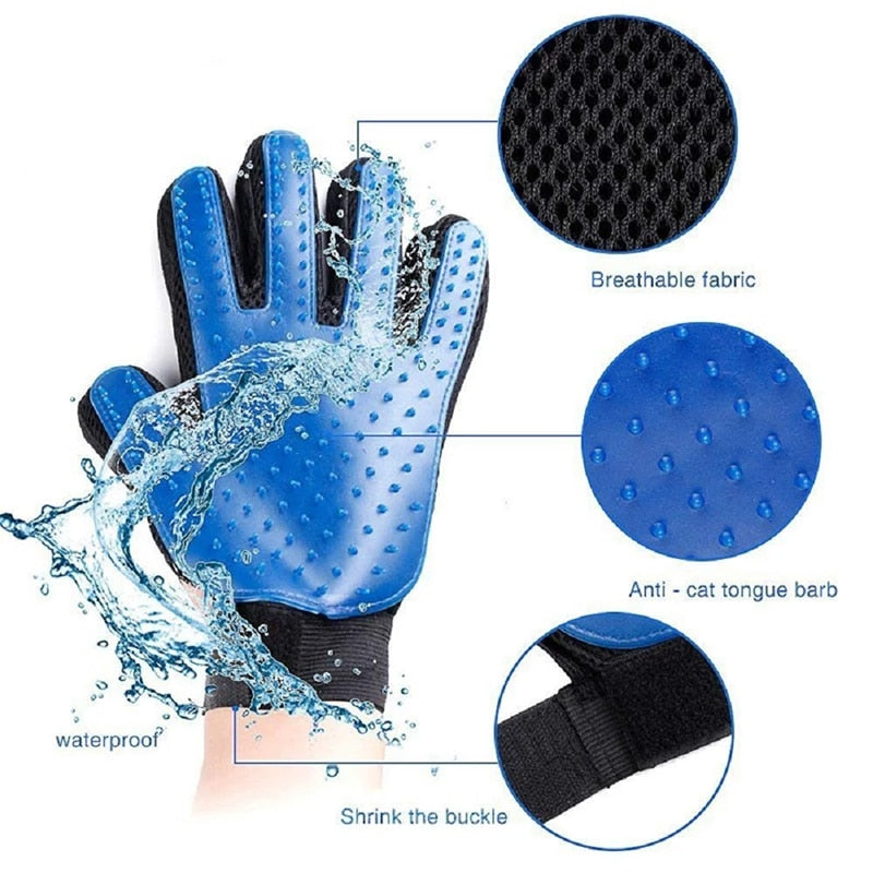 Pet Silicone Grooming Glove for Cats Hair Brush Cleaning Deshedding Pets Products for Cats Bath Clean Massage Hair for Animals