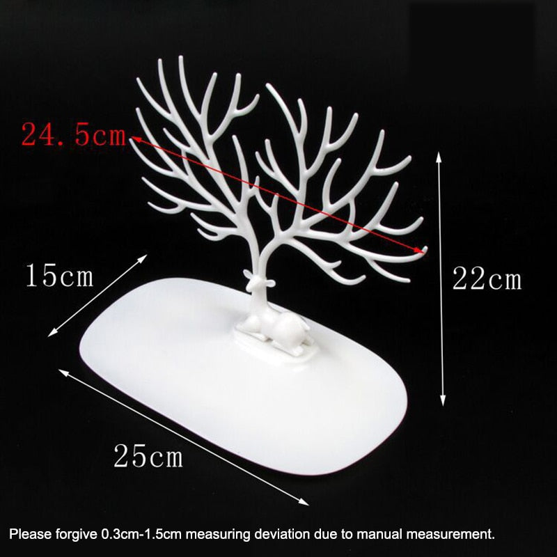 Antler Tree Jewelry Display Stand Tray Deer Earrings Necklace Ring Bracelet Jewelry Organizer Holder Storage Racks Desk Decor