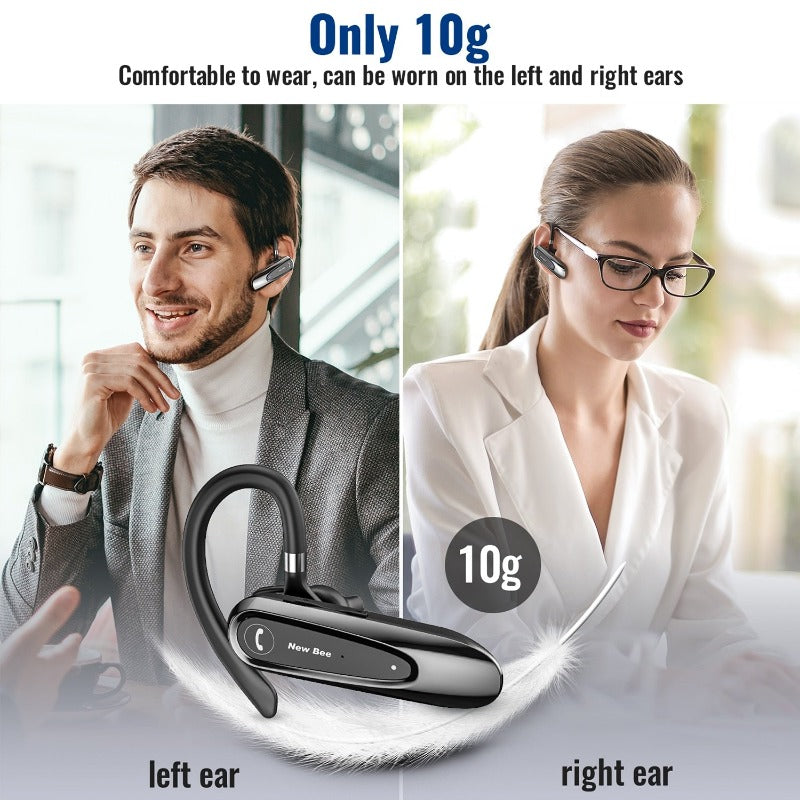 Bluetooth 5.0 Headset Wireless Earphone Headphones with Dual Mic Earbuds Earpiece CVC8.0 Noise Reduction for Driving