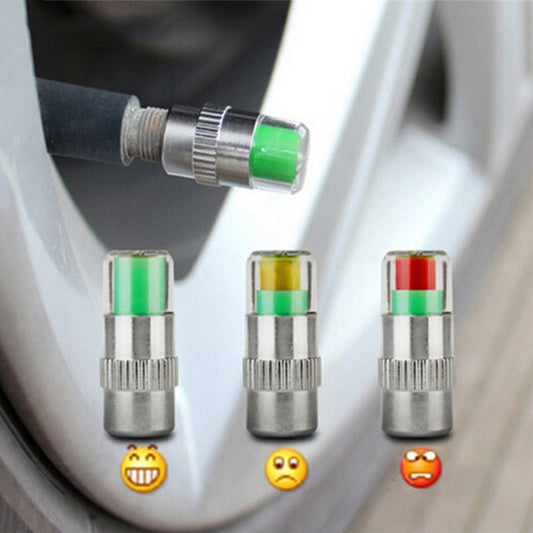 Car Tire Pressure Indicator Tire Pressure Gauge Indicator Alert Monitoring Valve Cap Sensor External Valve Detection