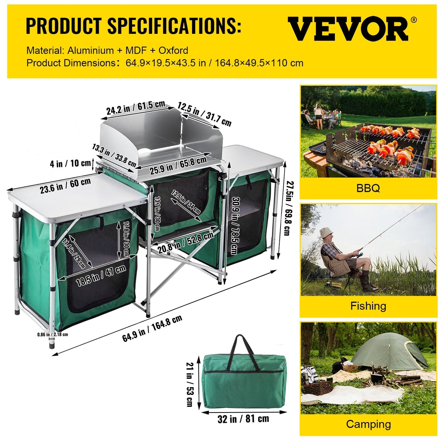 Vevor Portable Camping Kitchen Table