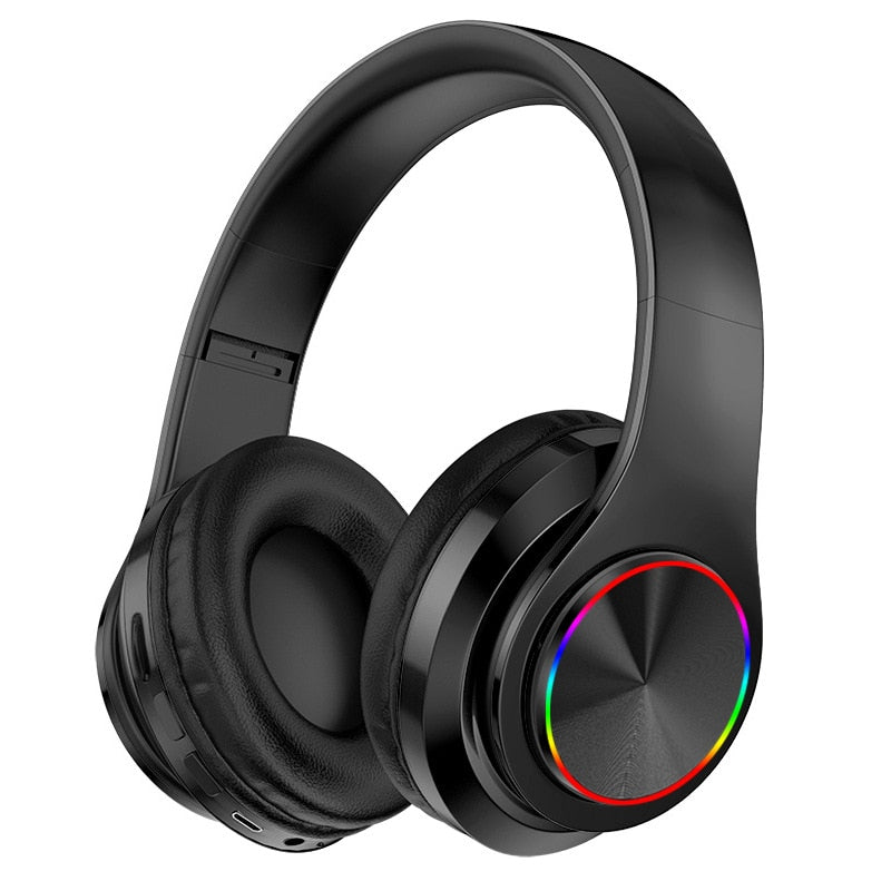 Wireless Bluetooth Headsets Gamer Headphones Surround Stereo Earphone USB with MicroPhone Colourful Light PC Laptop Headset