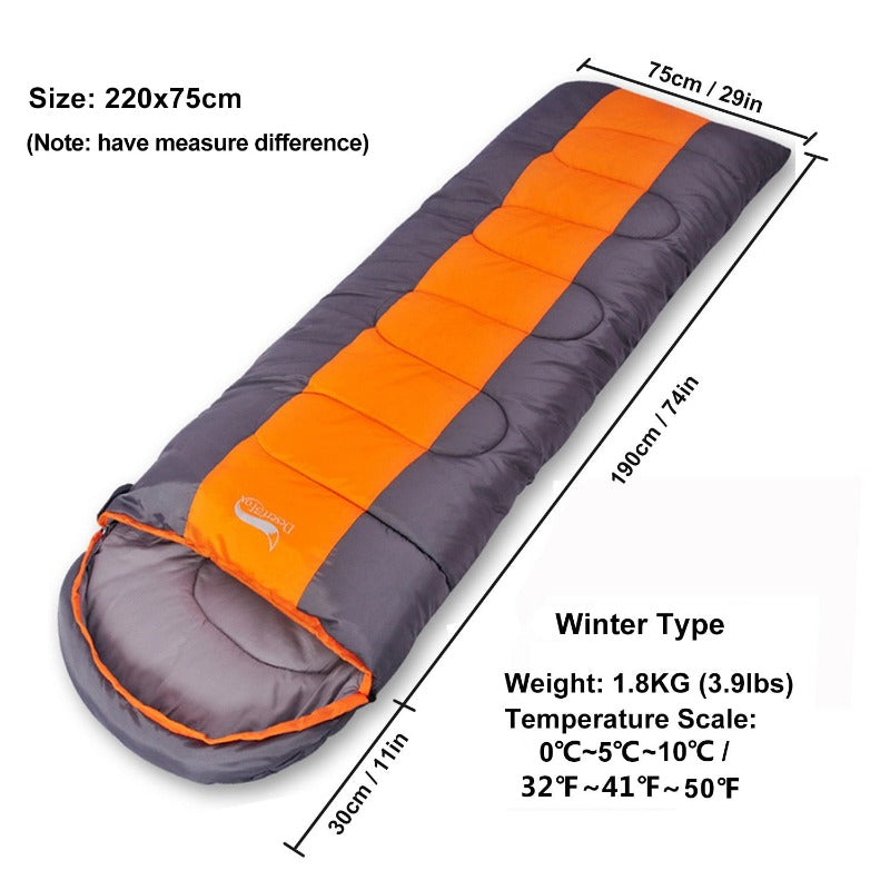 Desert&Fox Warm Sleeping Bags for Camping 4 Seasons Adult Kids Sleeping Bag Hiking Backpacking Travel with Compression Sack