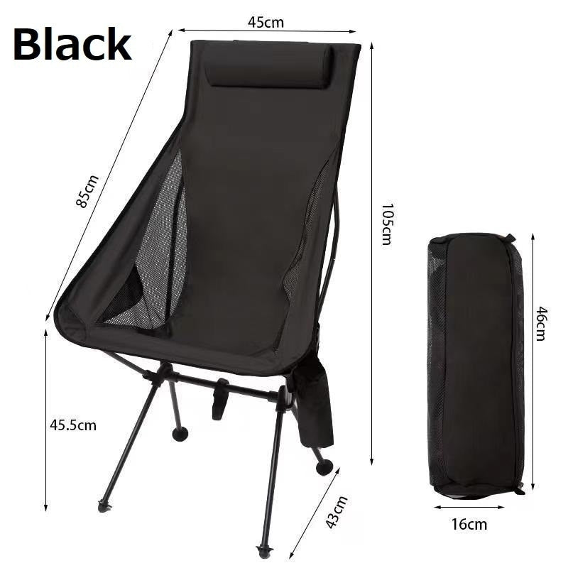 New Outdoor Folding Chair Ultralight Portable Camping Chair Quality Aluminiu Alloy Fishing Chair Leisure Beach Picnic Moon Chair