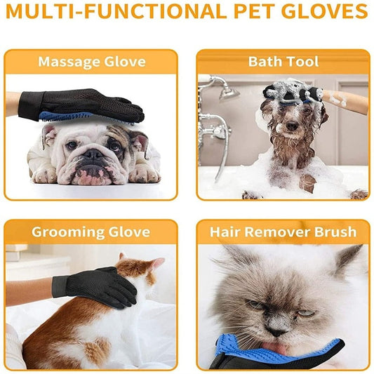 Pet Silicone Grooming Glove for Cats Hair Brush Cleaning Deshedding Pets Products for Cats Bath Clean Massage Hair for Animals