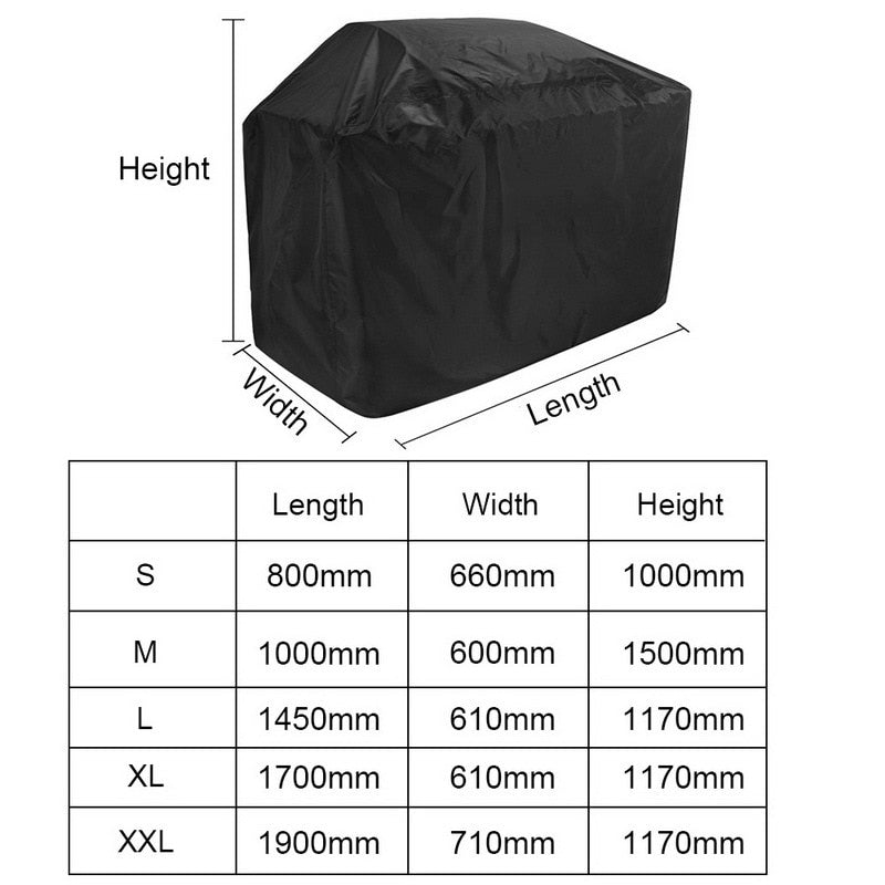 BBQ Grill Barbeque Cover Anti-Dust Waterproof Heavy Duty Charbroil BBQ Cover Outdoor Rain Protective Barbecue Cover 7 Size