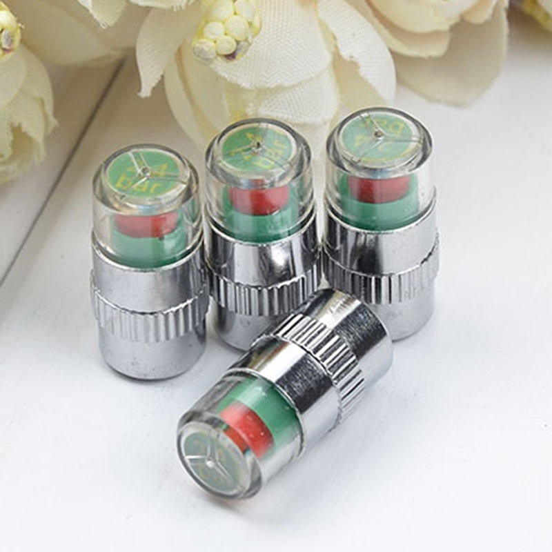 Car Tire Pressure Indicator Tire Pressure Gauge Indicator Alert Monitoring Valve Cap Sensor External Valve Detection