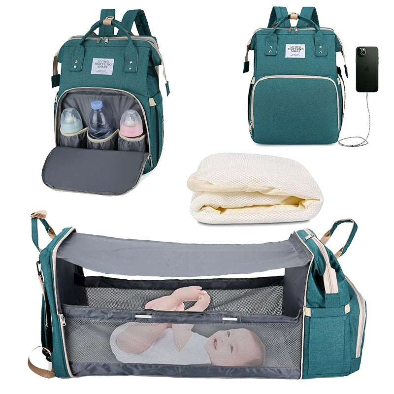 Baby Nappy Changing Bags Changing Station Portable Baby Bed Travel Bassinet Folding Crib Shade Cloth Changing Pad Waterproof