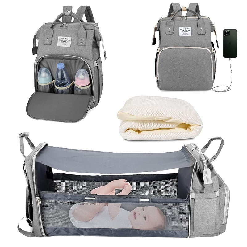 Baby Nappy Changing Bags Changing Station Portable Baby Bed Travel Bassinet Folding Crib Shade Cloth Changing Pad Waterproof