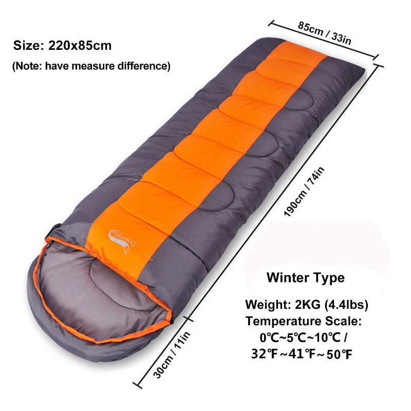 Desert&Fox Warm Sleeping Bags for Camping 4 Seasons Adult Kids Sleeping Bag Hiking Backpacking Travel with Compression Sack