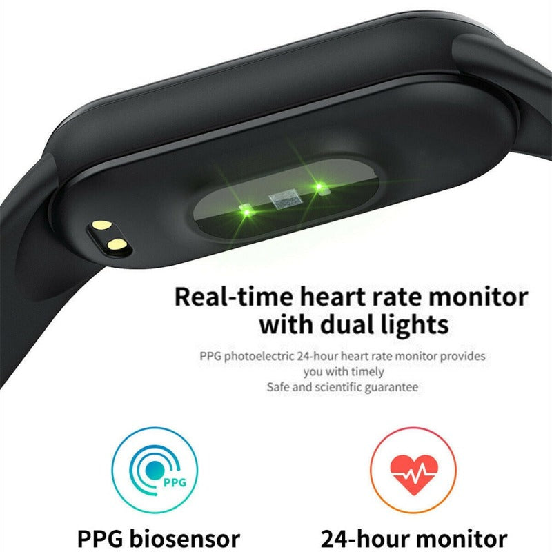 M5 Smart Bracelet Sports Fitness Tracker Pedometer Women Men Kids Digital Wrist Watch Heart Rate Health Monitor For Android IOS