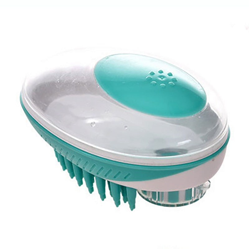 Pet Dog Cat Bath Brush 2-in-1 Pet SPA Massage Comb Soft Silicone Pet Shower Hair Grooming Cmob Dog Cleaning Tool Pet Supplies