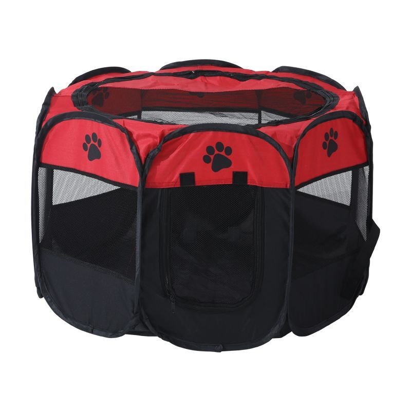 Portable Folding Pet Tent Dog House Octagonal Cage For Cat Tent Playpen Puppy Kennel Easy Operation Fence Outdoor Big Dogs House