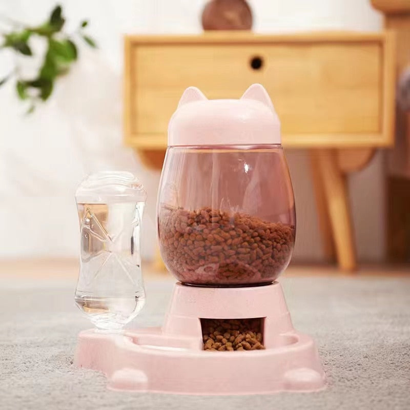 2.2L Pet Automatic Feeder Dog Cat Food Bowl Water Drinking Bottle Large Capacity Dispenser for Dogs Puppy Food Bowl Pet Feeding