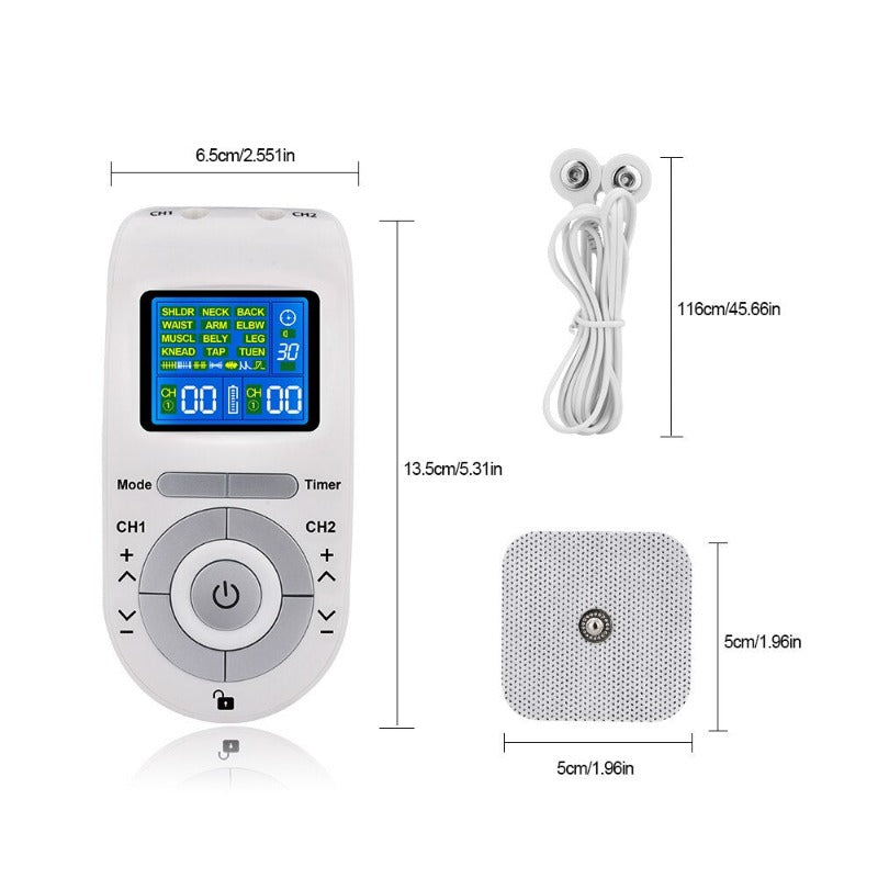 15 Modes Unit Electroestimulador Compex Professional Tens EMS Machine Stimulasi Otot Elektrik Bantalan Pijat Tubuh Fisioterapi