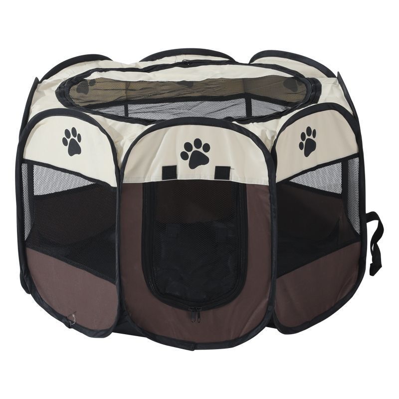 Portable Folding Pet Tent Dog House Octagonal Cage For Cat Tent Playpen Puppy Kennel Easy Operation Fence Outdoor Big Dogs House